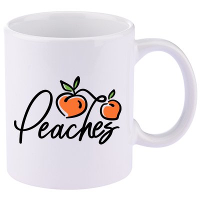 Peaches Georgia 11oz C Handle Ceramic Mug