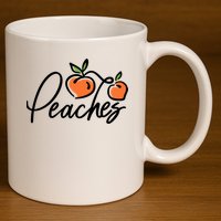 Peaches Georgia 11oz C Handle Ceramic Mug