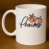 Peaches Georgia 11oz C Handle Ceramic Mug