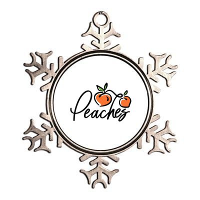 Peaches Georgia Metallic Star Ornament