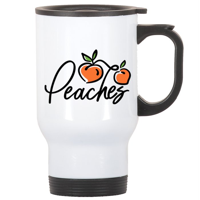 Peaches Georgia Stainless Steel Travel Mug