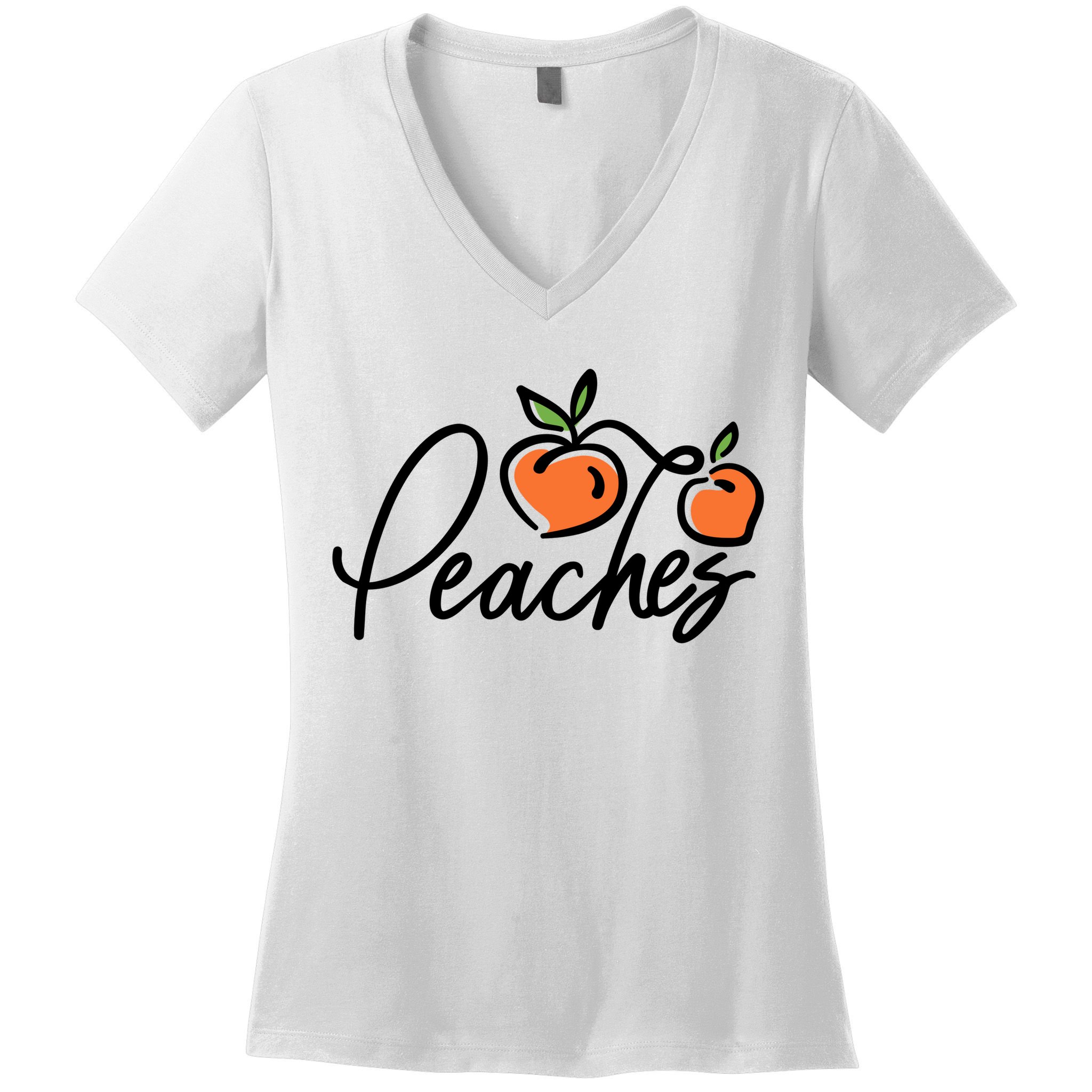 Peaches Georgia Women's V-Neck T-Shirt