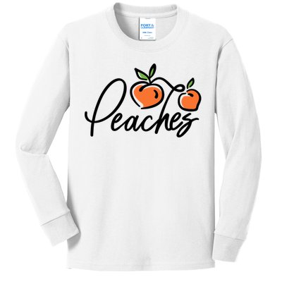 Peaches Georgia Kids Long Sleeve Shirt