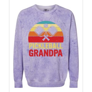 Pickleball Grandpa Colorblast Crewneck Sweatshirt