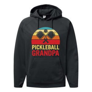 Pickleball Grandpa Performance Fleece Hoodie