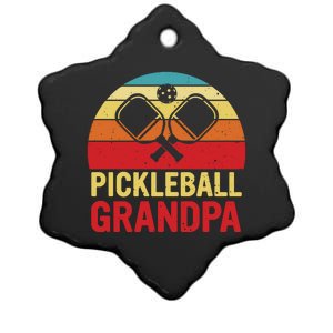 Pickleball Grandpa Ceramic Star Ornament