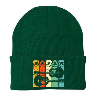 Papaw Guitar Pick Gift Guitar Player Grandpa Retro Guitarist Knit Cap Winter Beanie