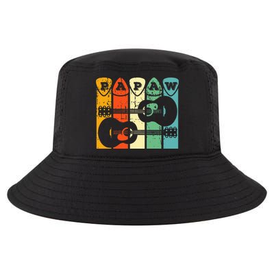 Papaw Guitar Pick Gift Guitar Player Grandpa Retro Guitarist Cool Comfort Performance Bucket Hat