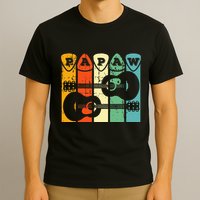 Papaw Guitar Pick Gift Guitar Player Grandpa Retro Guitarist T-Shirt