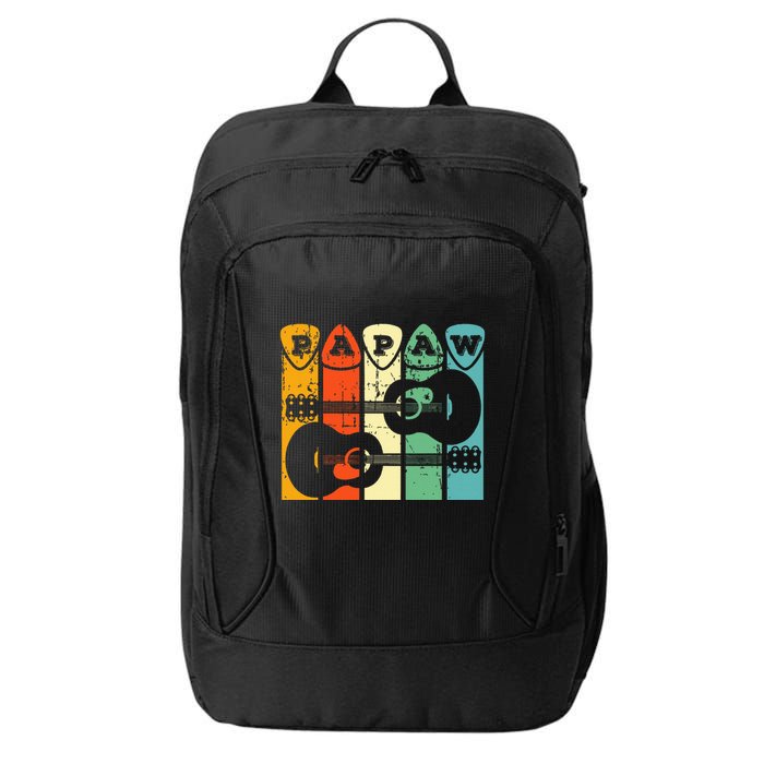 Papaw Guitar Pick Gift Guitar Player Grandpa Retro Guitarist City Backpack
