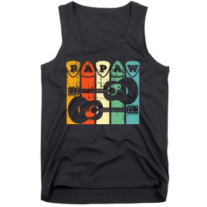 Papaw Guitar Pick Gift Guitar Player Grandpa Retro Guitarist Tank Top