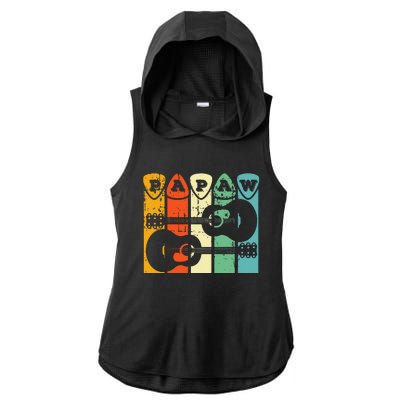 Papaw Guitar Pick Gift Guitar Player Grandpa Retro Guitarist Ladies PosiCharge Tri-Blend Wicking Draft Hoodie Tank