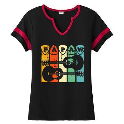 Papaw Guitar Pick Gift Guitar Player Grandpa Retro Guitarist Ladies Halftime Notch Neck Tee