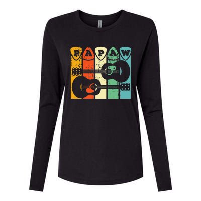 Papaw Guitar Pick Gift Guitar Player Grandpa Retro Guitarist Womens Cotton Relaxed Long Sleeve T-Shirt