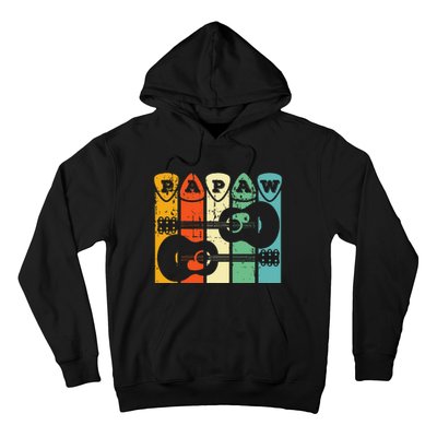 Papaw Guitar Pick Gift Guitar Player Grandpa Retro Guitarist Hoodie