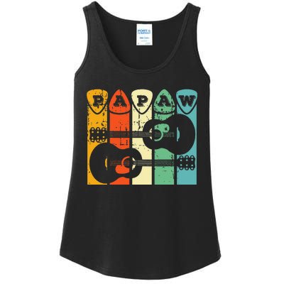 Papaw Guitar Pick Gift Guitar Player Grandpa Retro Guitarist Ladies Essential Tank