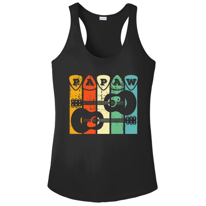 Papaw Guitar Pick Gift Guitar Player Grandpa Retro Guitarist Ladies PosiCharge Competitor Racerback Tank