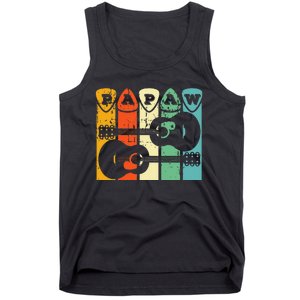 Papaw Guitar Pick Gift Guitar Player Grandpa Retro Guitarist Tank Top