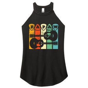 Papaw Guitar Pick Gift Guitar Player Grandpa Retro Guitarist Women's Perfect Tri Rocker Tank