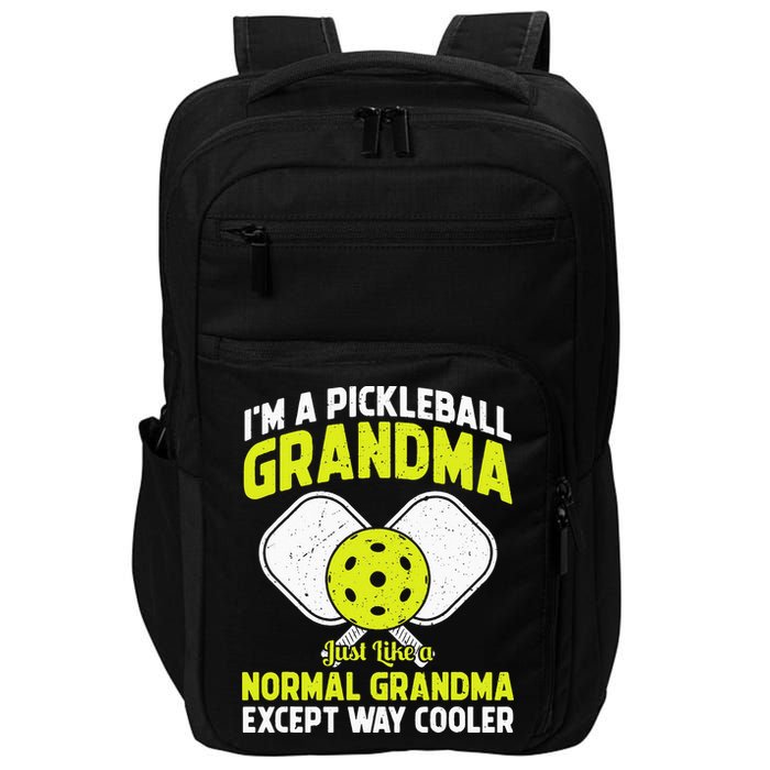 Pickleball Grandma Pickleball Player Grandmother Impact Tech Backpack