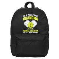 Pickleball Grandma Pickleball Player Grandmother 16 in Basic Backpack