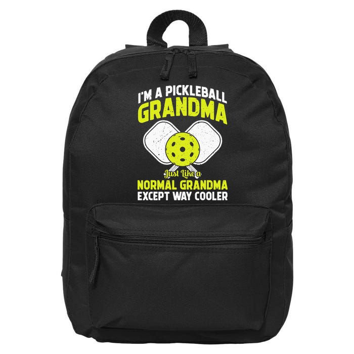 Pickleball Grandma Pickleball Player Grandmother 16 in Basic Backpack