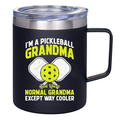 Pickleball Grandma Pickleball Player Grandmother 12oz Stainless Steel Coffee Mug