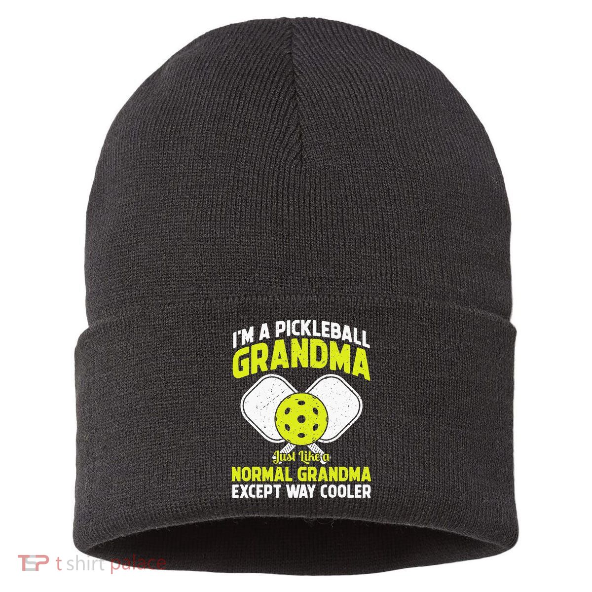 Pickleball Grandma Pickleball Player Grandmother Sustainable Knit Beanie