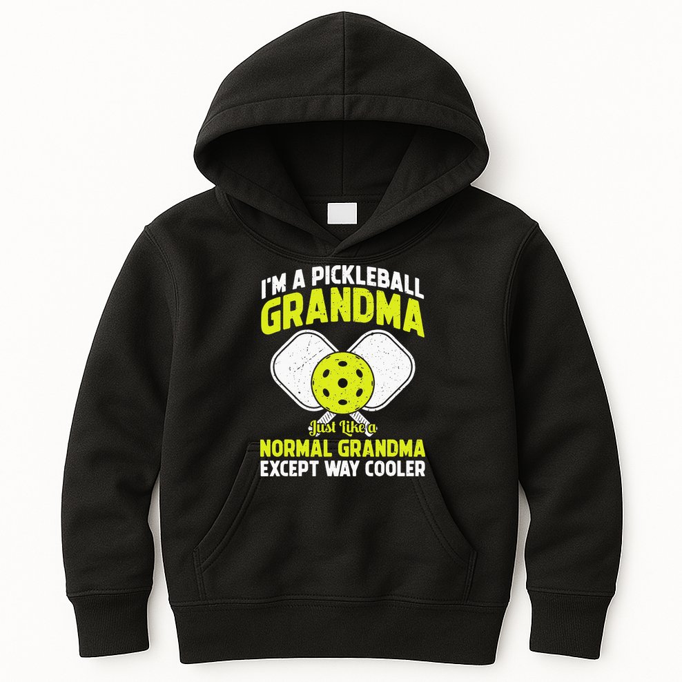 Pickleball Grandma Pickleball Player Grandmother Kids Hoodie