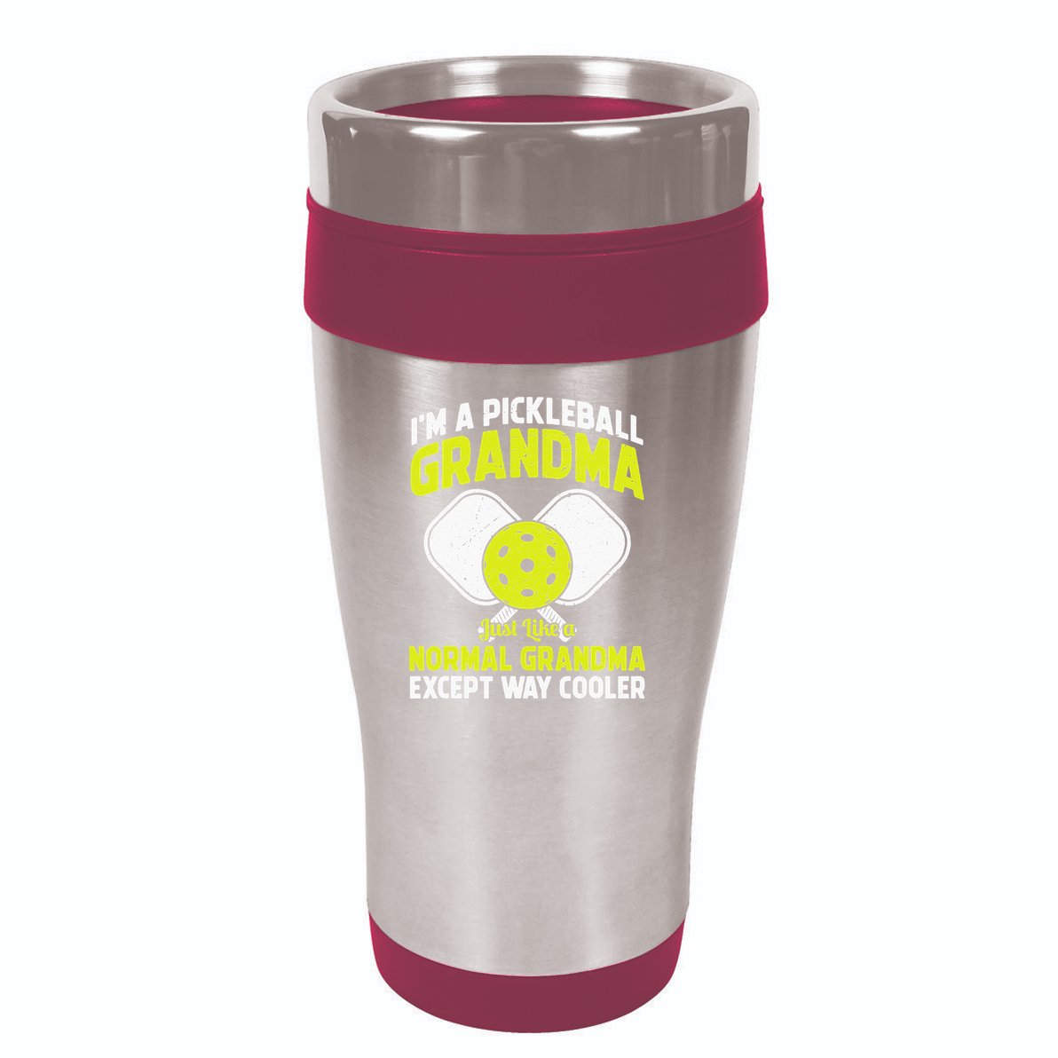 Pickleball Grandma Pickleball Player Grandmother 16oz Travel Tumbler