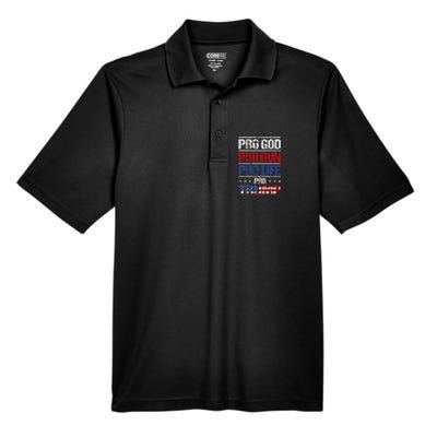 Pro God Pro Gun Pro Life Pro Trump Patriotic Men's Origin Performance Pique Polo