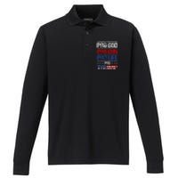 Pro God Pro Gun Pro Life Pro Trump Patriotic Performance Long Sleeve Polo