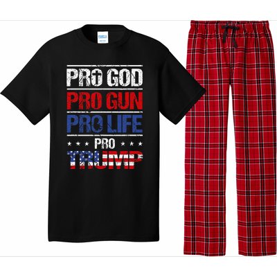 Pro God Pro Gun Pro Life Pro Trump Patriotic Pajama Set