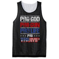 Pro God Pro Gun Pro Life Pro Trump Patriotic Mesh Reversible Basketball Jersey Tank