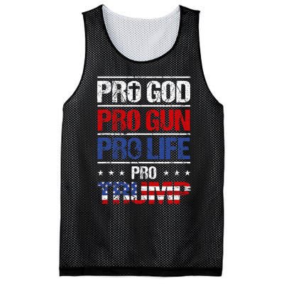 Pro God Pro Gun Pro Life Pro Trump Patriotic Mesh Reversible Basketball Jersey Tank