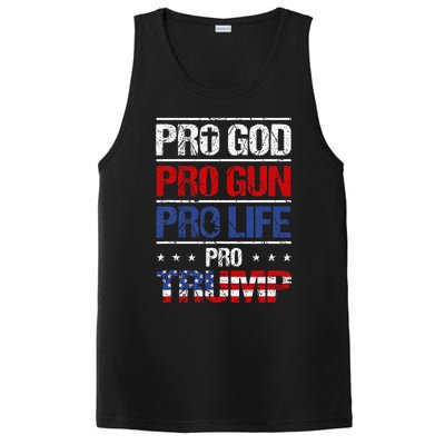 Pro God Pro Gun Pro Life Pro Trump Patriotic PosiCharge Competitor Tank