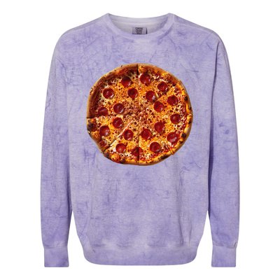 Pizza Graphic Colorblast Crewneck Sweatshirt