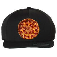 Pizza Graphic Wool Snapback Cap