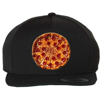 Pizza Graphic Wool Snapback Cap