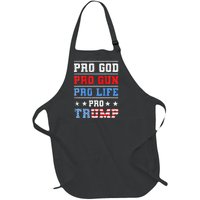 Pro God Pro Gun Pro Life Pro Trump Full-Length Apron With Pockets