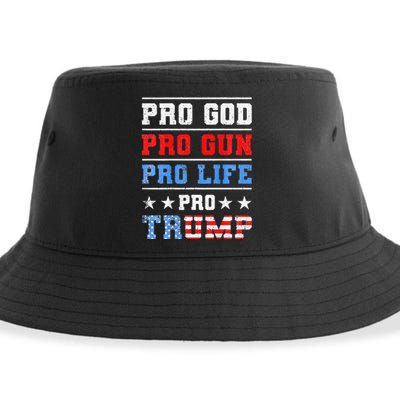 Pro God Pro Gun Pro Life Pro Trump Sustainable Bucket Hat