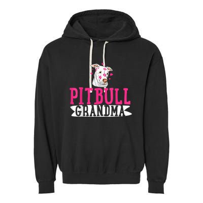 Pitbull Grandma Pit Bull Terrier Dog Lover Owner Pibble Garment-Dyed Fleece Hoodie