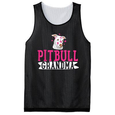 Pitbull Grandma Pit Bull Terrier Dog Lover Owner Pibble Mesh Reversible Basketball Jersey Tank