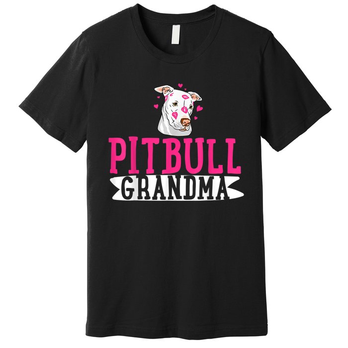 Pitbull Grandma Pit Bull Terrier Dog Lover Owner Pibble Premium T-Shirt