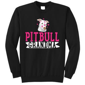 Pitbull Grandma Pit Bull Terrier Dog Lover Owner Pibble Tall Sweatshirt