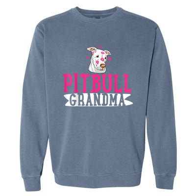 Pitbull Grandma Pit Bull Terrier Dog Lover Owner Pibble Garment-Dyed Sweatshirt