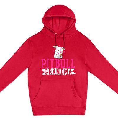 Pitbull Grandma Pit Bull Terrier Dog Lover Owner Pibble Premium Pullover Hoodie