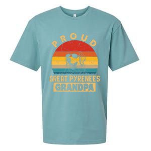 Proud Great Pyrenees Grandpa Dog Gifts Funny Grand Paw Dad Sueded Cloud Jersey T-Shirt