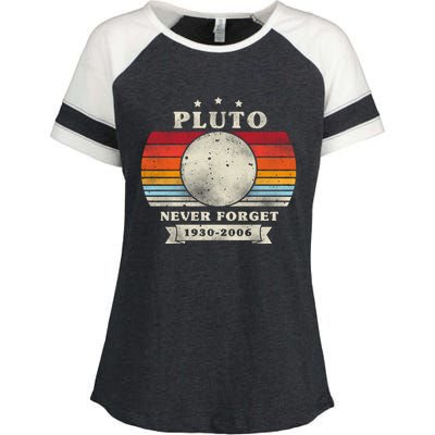 Pluto Gift Pluto Gift Pluto Never Forgecool Gift Pluto Funny Gift Enza Ladies Jersey Colorblock Tee