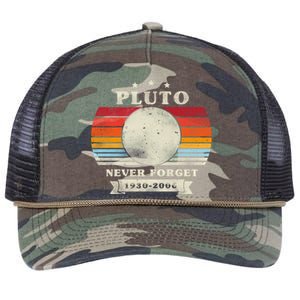 Pluto Gift Pluto Gift Pluto Never Forgecool Gift Pluto Funny Gift Retro Rope Trucker Hat Cap